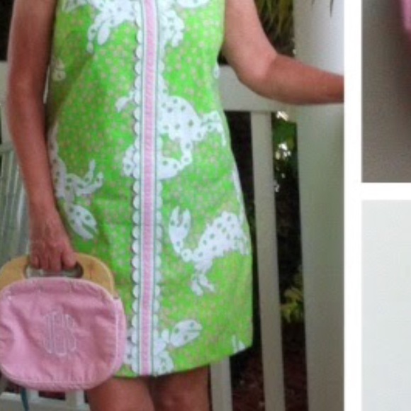 LILLY PULITZER CRABBY SHIFT DRESS 2 *RARE* - Picture 1 of 6